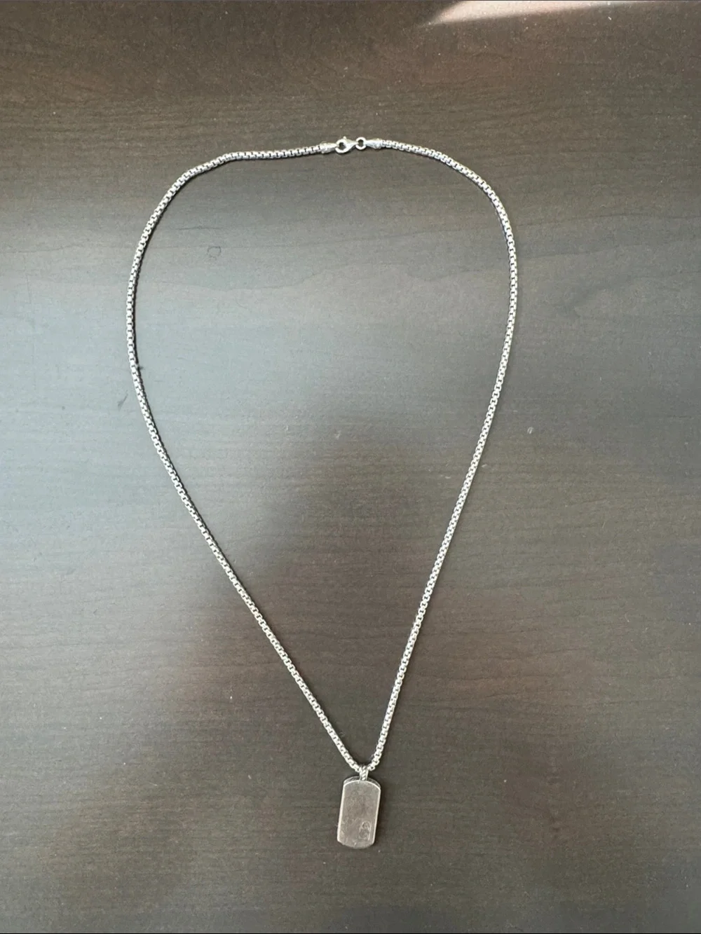 David Yurman Sterling Silver .925 Tag Necklace